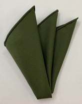 Forest Green Twill Madder Solid Silk Pocket Square  TMSOP-7